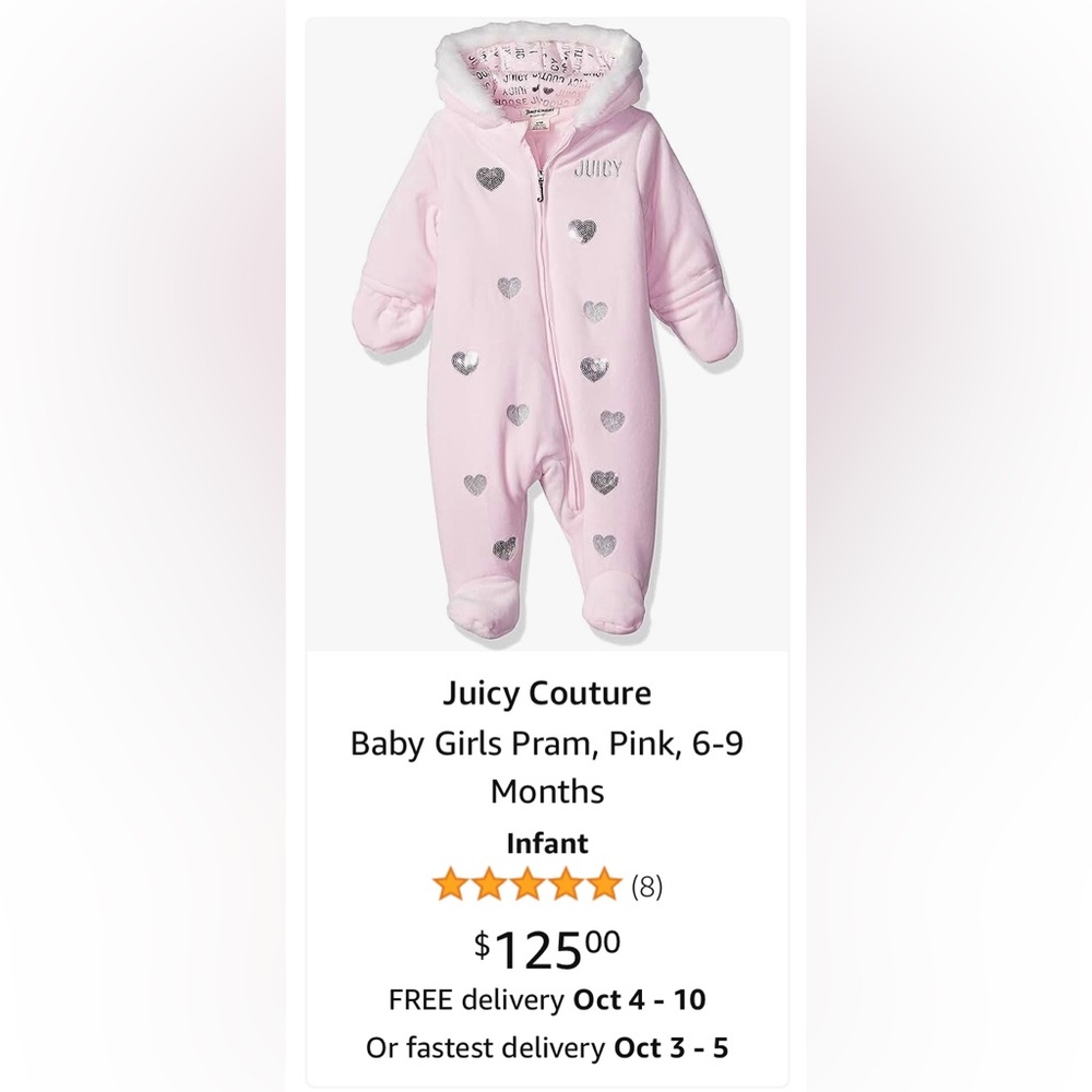 Juicy Couture baby snowsuit